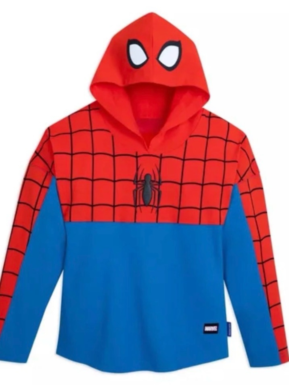 Disney Boys Medium 7/8Marvel Spiderman Red & Blue Hooded Pullover Spirit Jersey